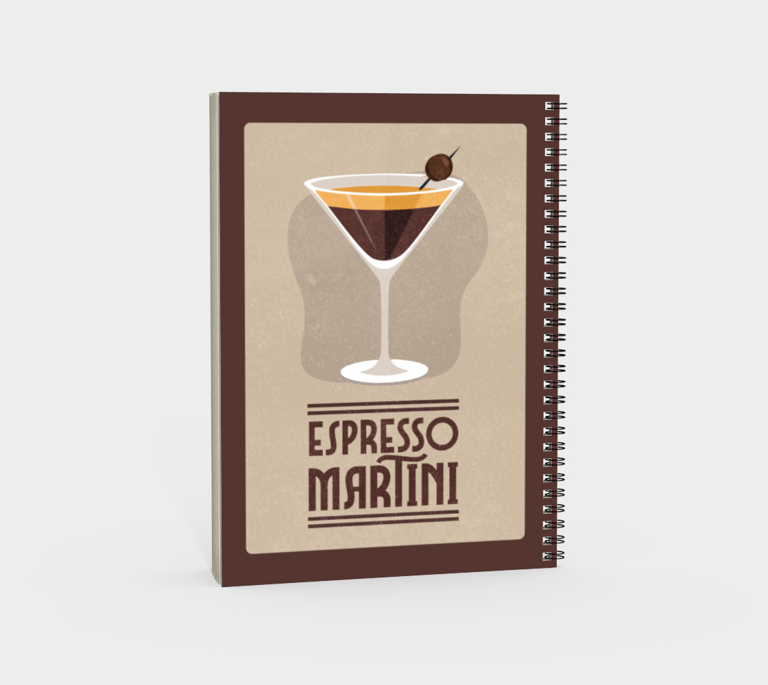 Espresso Martini Spiral Notebook