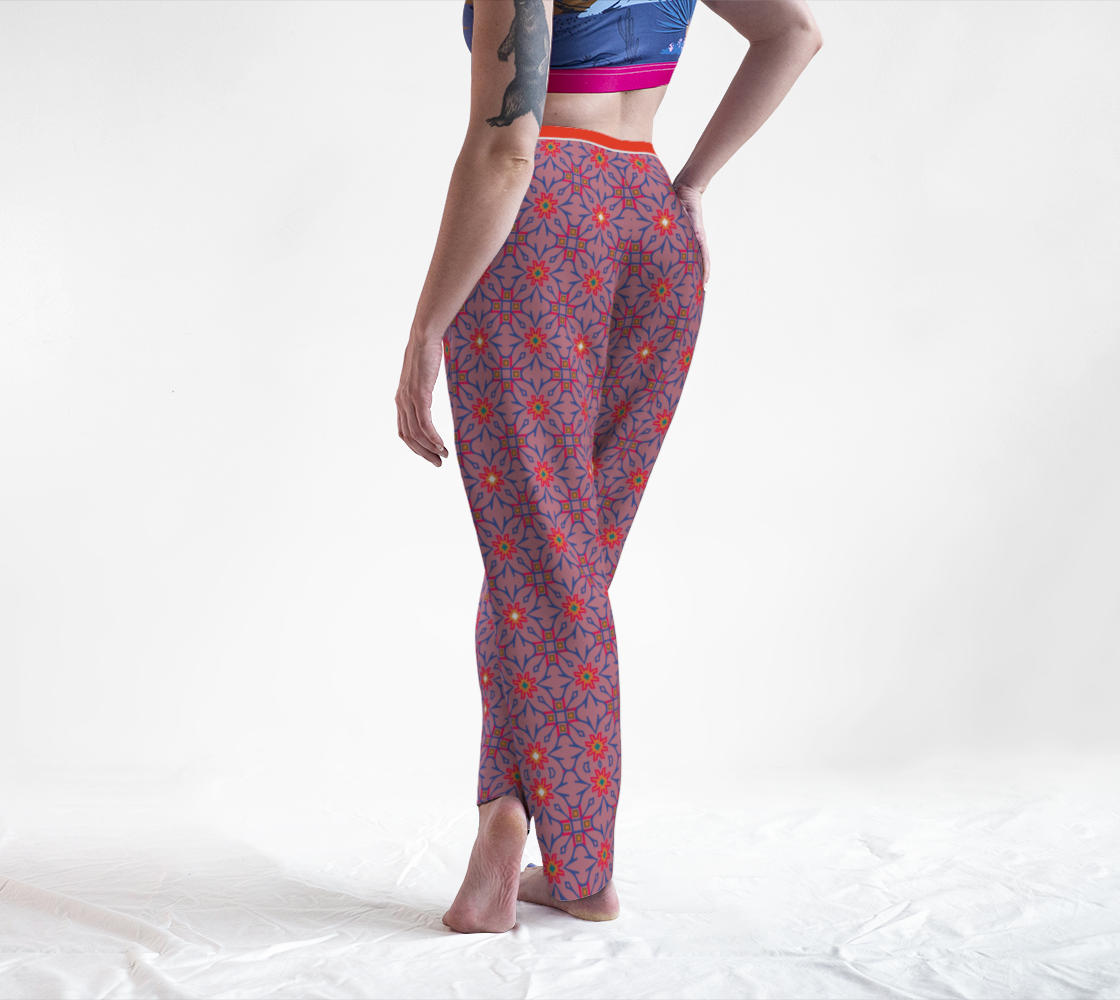 Pink Ornamental Pattern Large Pant