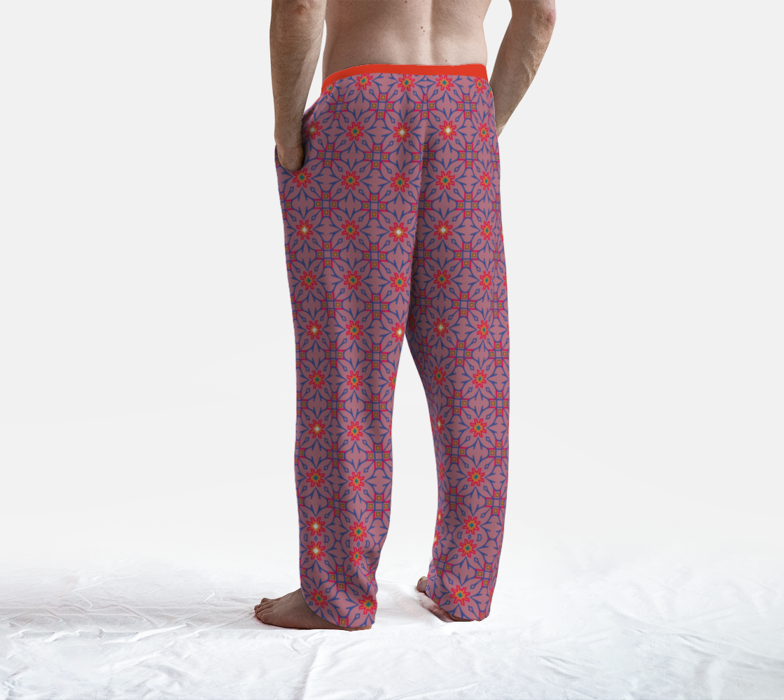 Pink Ornamental Pattern Large Pant