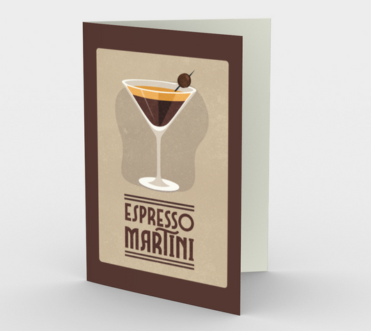 Espresso Martini Stationery Card