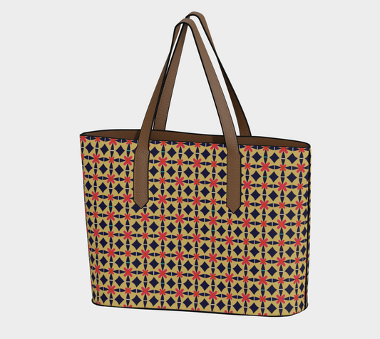 Retro Pattern Vegan Leather Bag