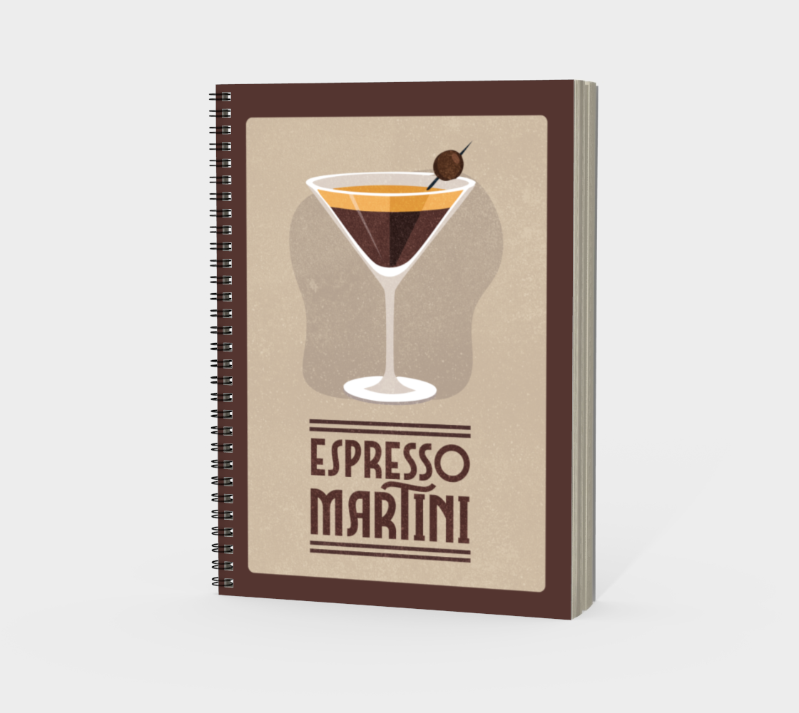 Espresso Martini Spiral Notebook