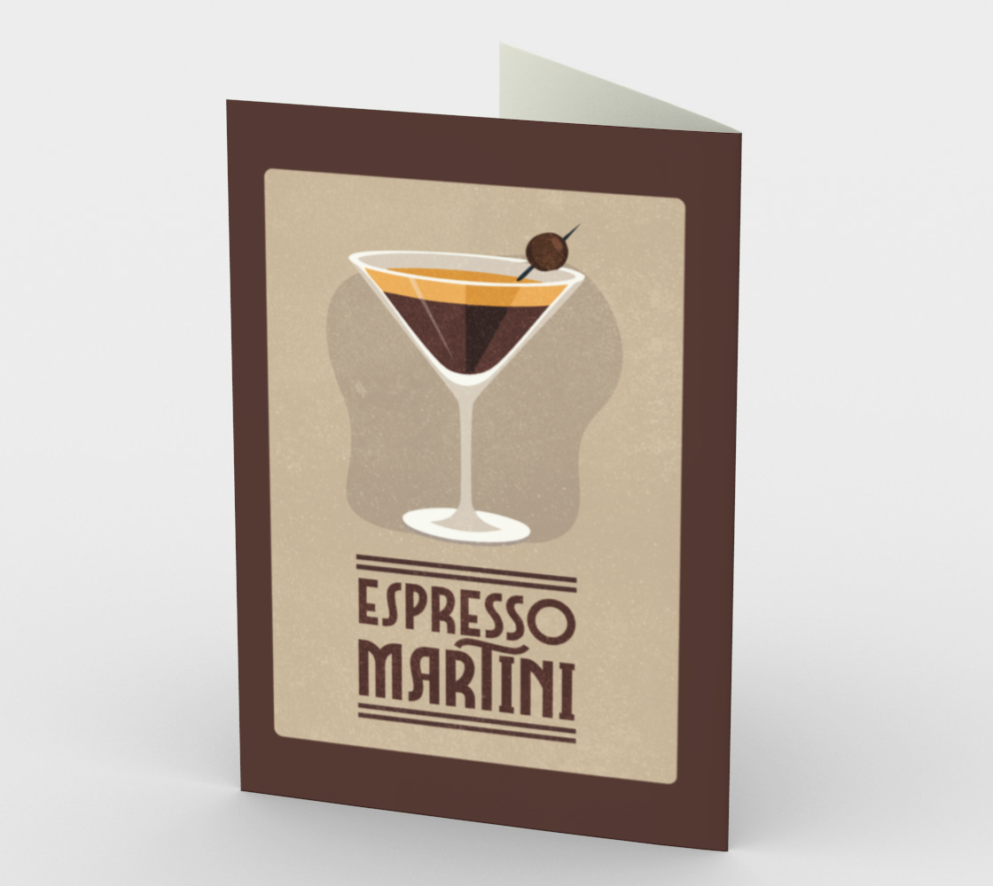 Espresso Martini Stationery Card