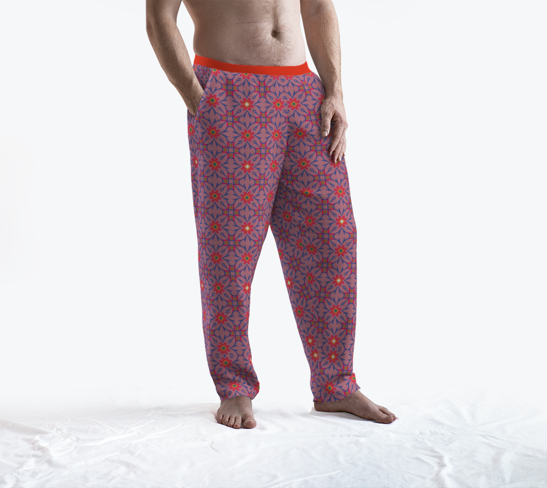 Pink Ornamental Pattern Large Pant